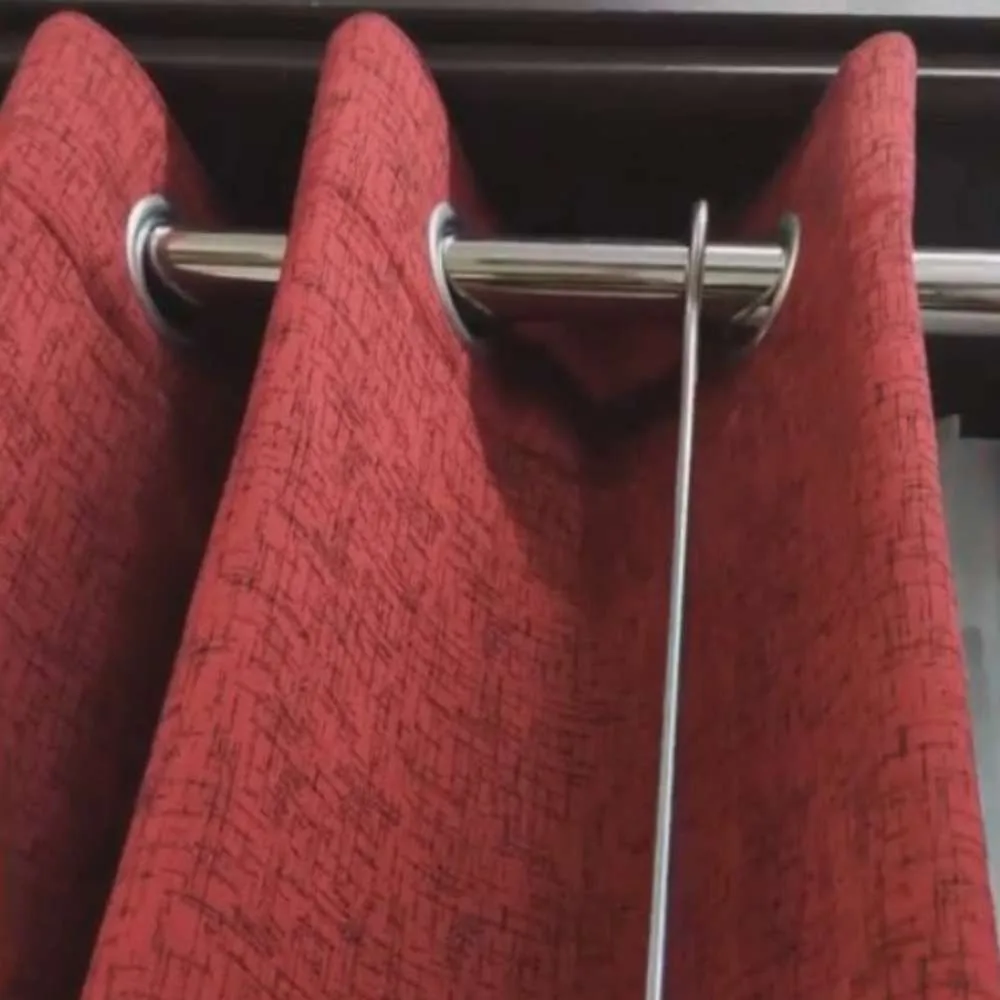 Jalador de acero para cortinas con ojales, largo de 122 cm - Imagen 4