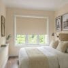 cortinas roller blackout para dormitorio color crema