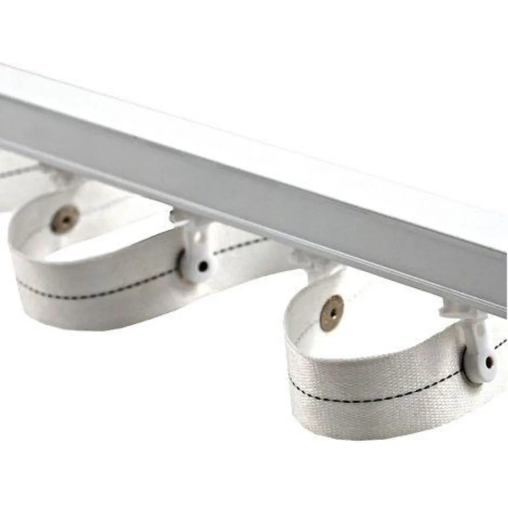 Riel ripple fold para cortinas onda perfecta en color blanco, fabricadas a medida con bastones - Imagen 5
