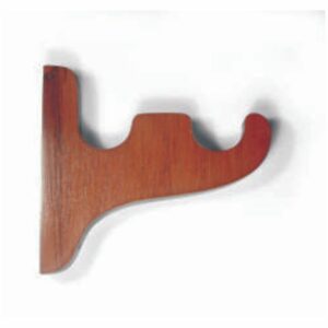 Soporte doble de madera para barras de cortinas en variedad de colores - instalación al muro