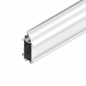 Perfil inferior de Aluminio para cortinas roller, vara baja a la medida con tapas incluidas