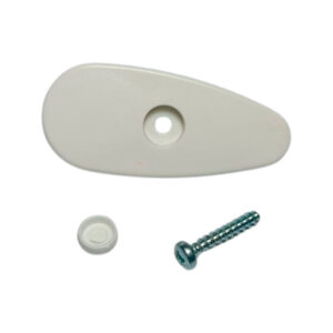 Tapas de plástico inferior para cortinas roller zebra marca Coulisse en color blanca incluye tornillos