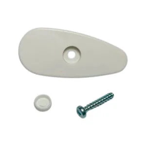 Tapas de plástico inferior para cortinas roller zebra marca Coulisse en color blanca incluye tornillos