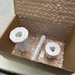 kit unión de repuesto con alineador marca rollease acmeda para cortinas motorizadas flexalum - 03 piezas