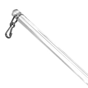 Bastón transparente para rieles cortineros, varitas hechos de acrílico - varios tamaños disponibles