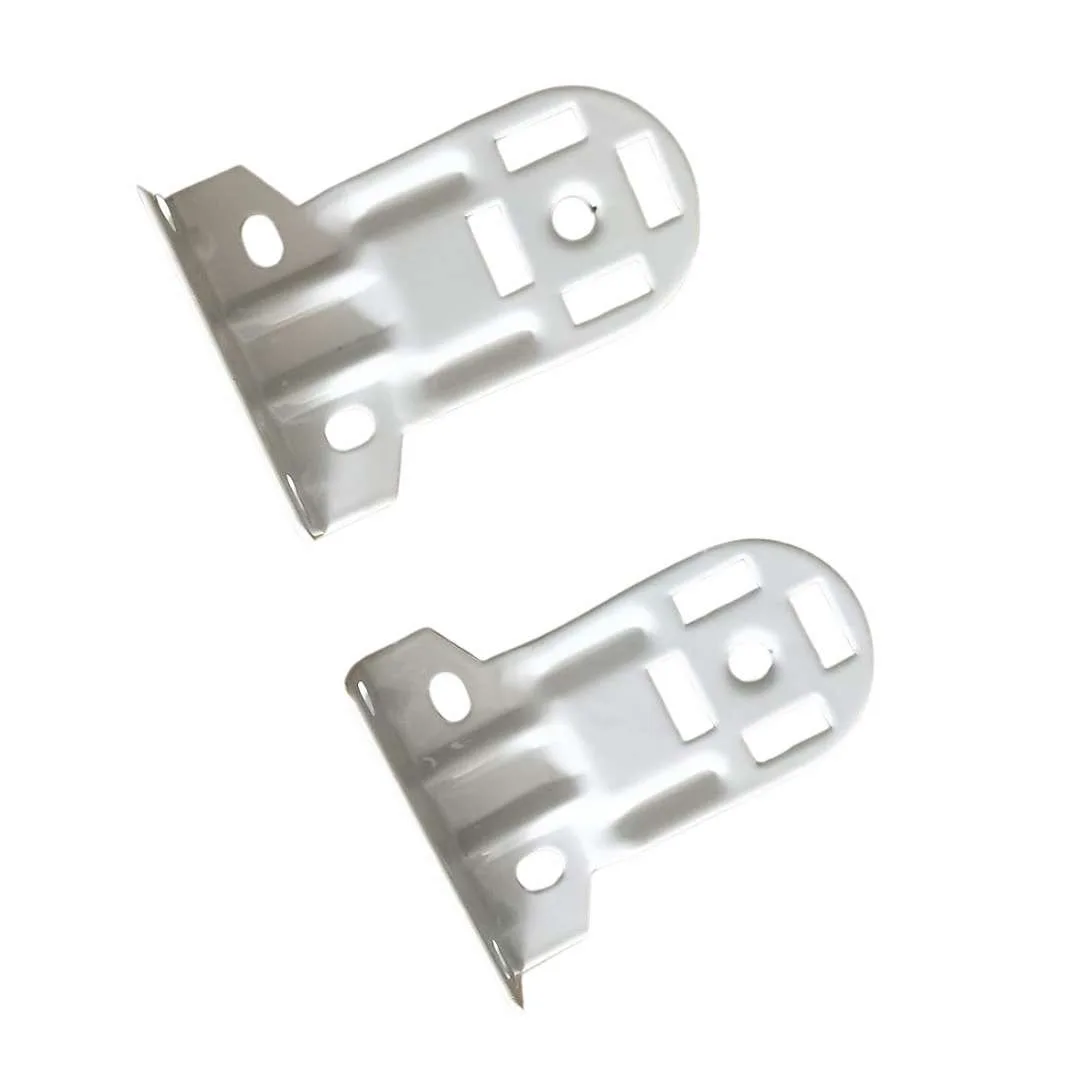 Soporte largo para cortinas roller de metal color blanco - 02 unidades - Imagen 2
