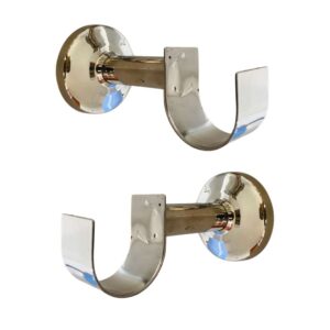 Soporte para Barras de acero de Cortinas, Instalación en Pared - Pack de 2 Unidades