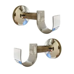 Soporte para Barras de acero de Cortinas, Instalación en Pared - Pack de 2 Unidades