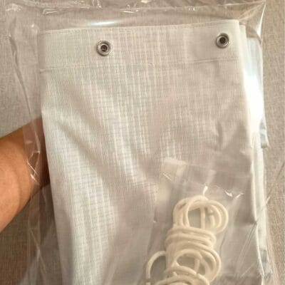 cortinas para ducha de pvc color blanca con ganchos