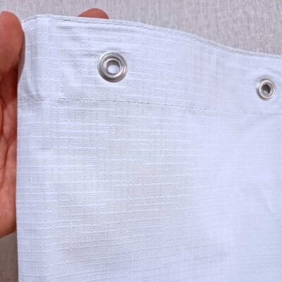 cortinas para ducha de pvc color blanca con ganchos 06