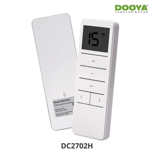 Control remoto marca dooya modelo DC2702H de 15 canales color blanco