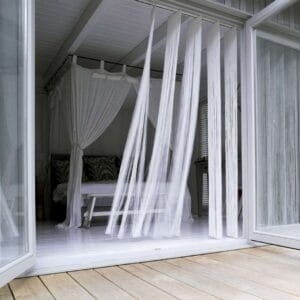 cortinas strings a medida color blanco para terraza cortinashd