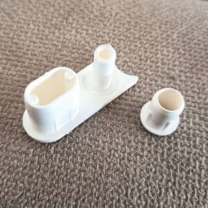 tapa inferior para cortinas roller duo zebra blanco