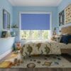 cortinas roller blackout color azul a medida