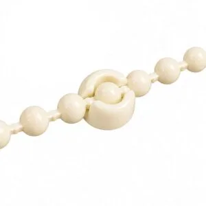 tope para cadena cortinas roller color crema