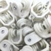 Corredera de doble rueda para riel flexible de aluminio color blanco - Imagen 3