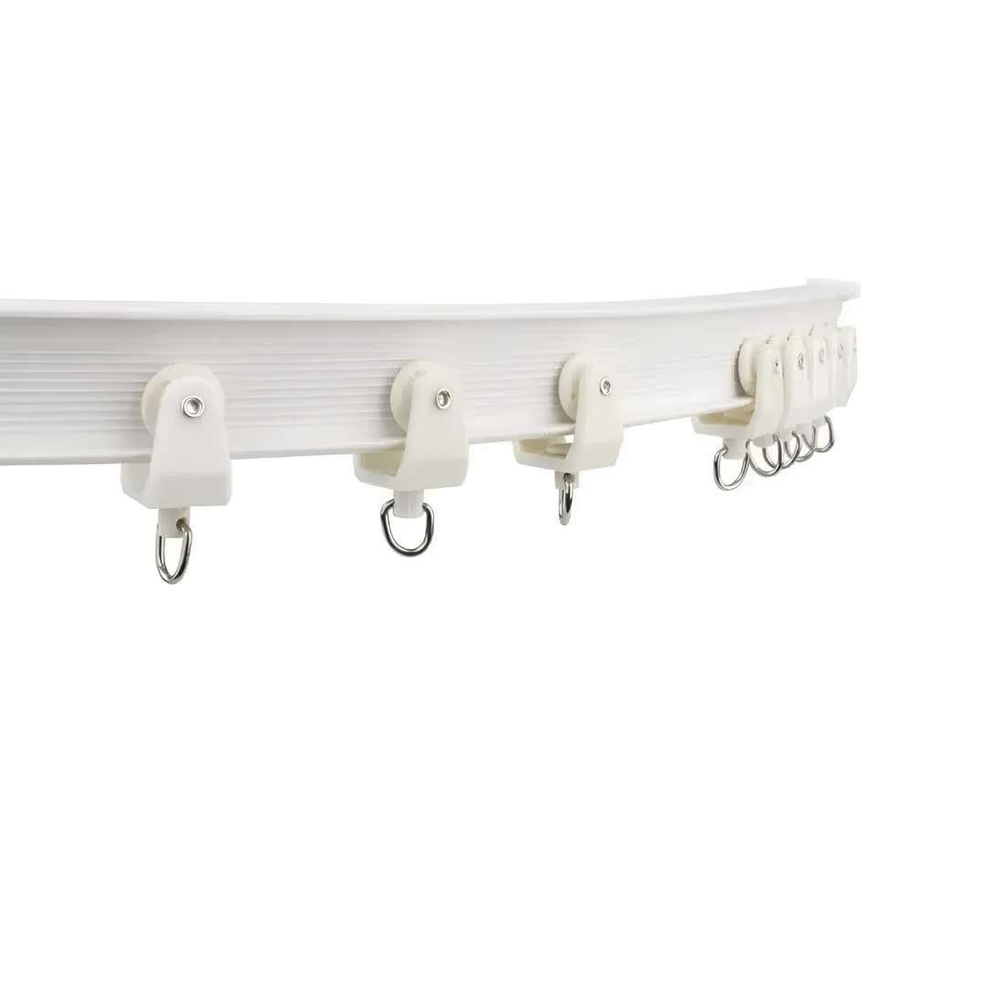 Corredera de doble rueda para riel flexible de aluminio color blanco - Imagen 7