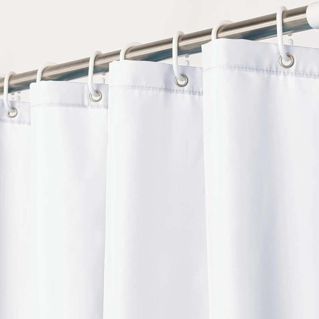 cortinas para baño de poliester a medida con ganchos